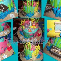 Finding Nemo coral reef cake