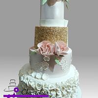 Ruffle wedding cakes