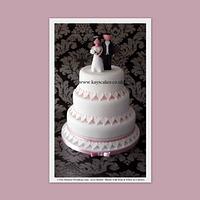 3 Tier Hearts Wedding Cake