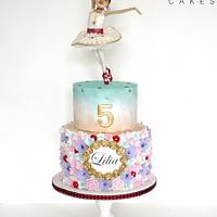 Pastel Spring Ballerina cake