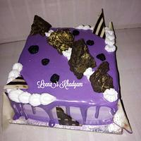 Blueberry Cake with Chocolate garnishes