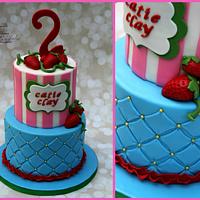 Strawberry Shortcake Inspired Cake.