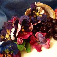 violets and blackberries