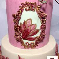 Baroque frills wedding cake