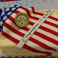 Army Promotion - Patriotic Flag Cake