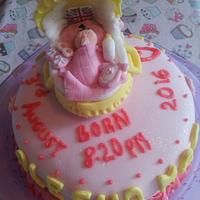 New  Baby Cradle Cake