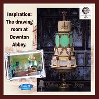 Green drawing room Downton Abbey