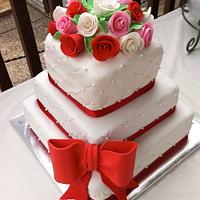 Rose Bridal Shower Cake