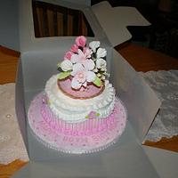 80th Birthday Teacup Cake