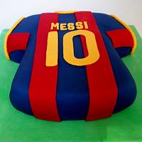 Messi Football Shirt Cake