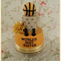 Girly Basketball cake