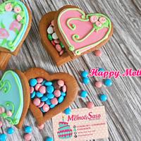 cookies heart shaped box of candies