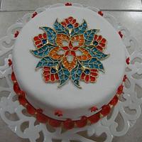 stained glass cake