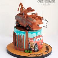 Tow Mater and McQueen cake
