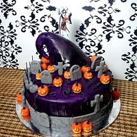 Graveyard Cake for Halloween
