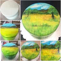 Painting cake