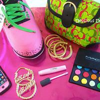 Sneaker and Purse Cake
