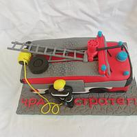 3d Пожарна кола торта