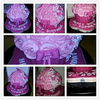 pink creation...last minute cake