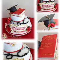 Medical degree cake