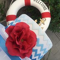 Nautical Themed Baptism Cake