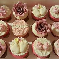 Baby girl cupcakes