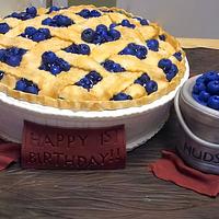 3D Blueberry "Pie" Cake 