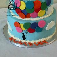 Up and Away Balloon Birthday Cake