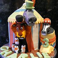Madagascar Circus cake