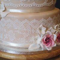 Lace wedding Cake