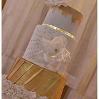 Ruffled with Gold Wedding