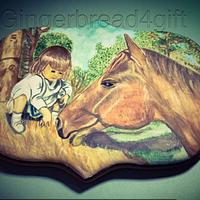 Little girl with horse