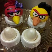Angry Birds Cake toppers for an anniversary cake 