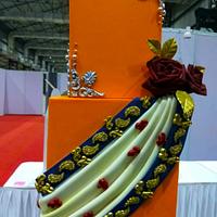 Wedding cake - Theme " Indian Sari"  