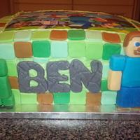First Minecraft cake!