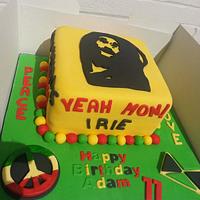 Bob Marley Jamaican themed cake 