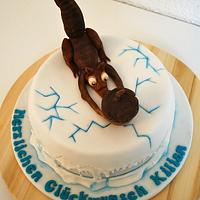 Ice Age Birthday Cake - Scrat and the nut