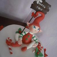 Christmas elf cake