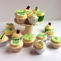 Lime 40th birthday cupcakes