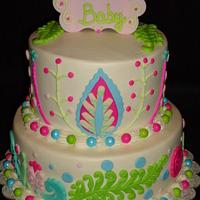 Vintage Baby Shower cake