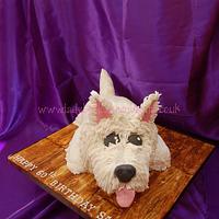 Westie dog cake