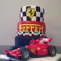 F1 Ferrari car cake