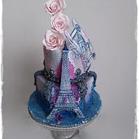 Eiffel tower and roses