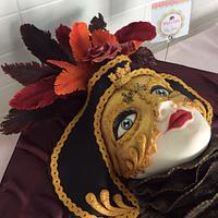 Bolo, Mascara de Carnaval de Veneza/ Carnival masks made of cake