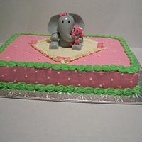 elephant shower cake