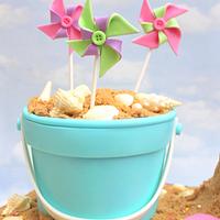Beach themed cake 