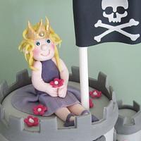 pirate and princess castle cake