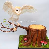 woodland owl cake