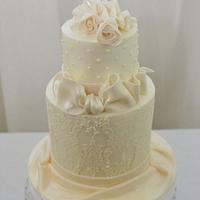Simple White Wedding Cake