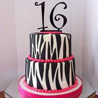 Double Sweet 16 Cake